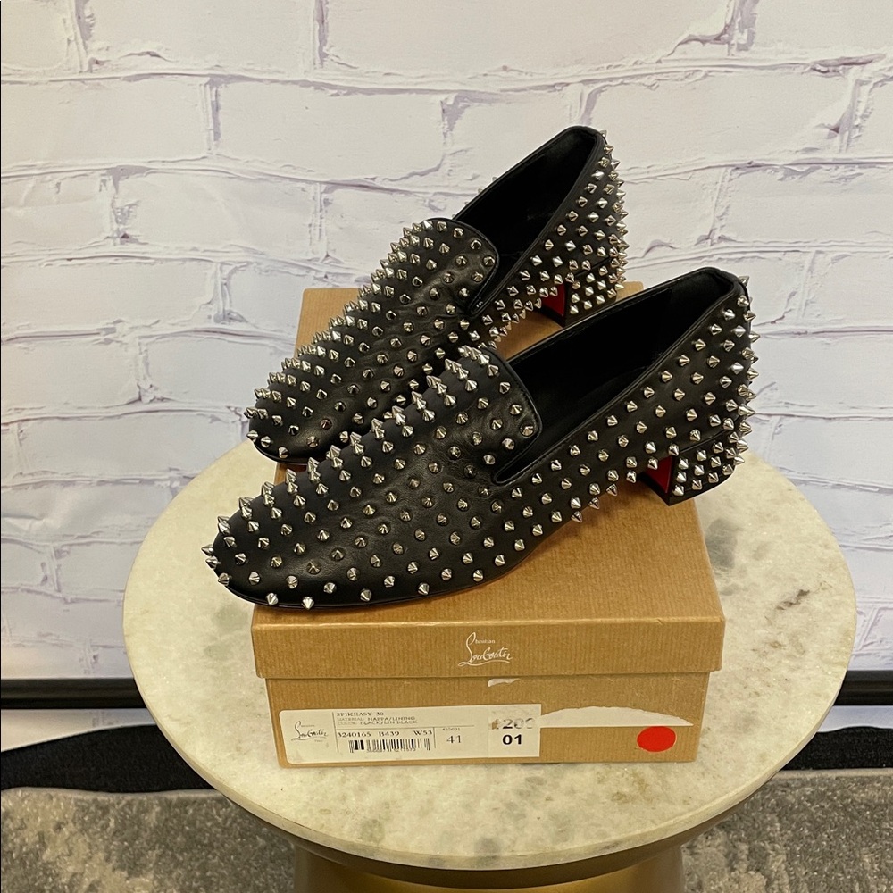Christian Louboutin Black Spikeasy 30